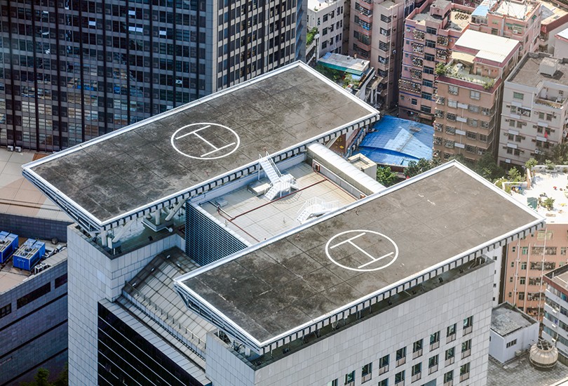 北京深房大廈屋頂停機(jī)坪